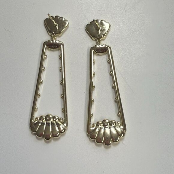 Kendra Scott x Target Isla 14K Gold Over Brass Statement Earrings New - Picture 3 of 7